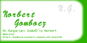 norbert gombocz business card